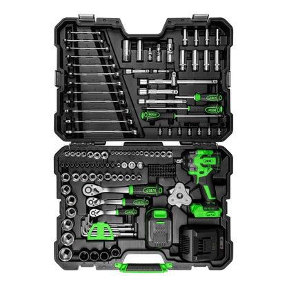 JBM VALIGETTA CON ATTREZZI E AVVITATORE AD IMPULSI BRUSHLESS A BATTERIA 800 NM - 54863 - Techservice