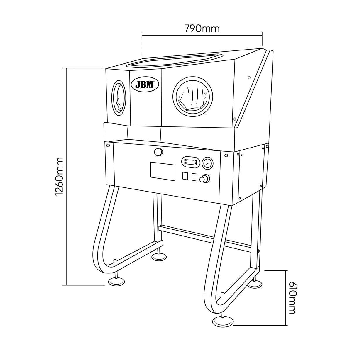 MACCHINA LAVAPEZZI CON TERMOSTATO 14L JBM 54342 - Techservice