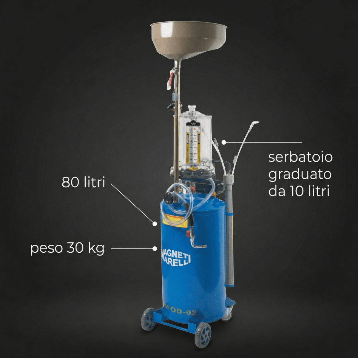 MAGNETI MARELLI ASPIRATORE OLIO 80 LITRI 007935016720 - Techservice