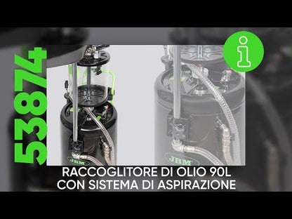 JBM RACCOGLITORE DI OLIO 90L CON SISTEMA DI ASPIRAZIONE - 53874