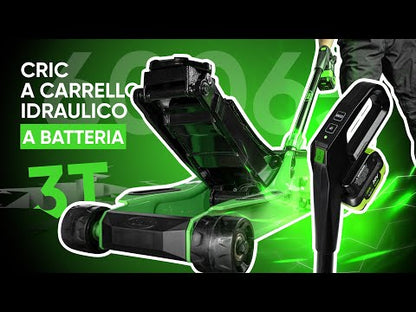 JBM CRIC A CARRELLO IDRAULICO 3T A BATTERIA CON BATTERIA DA 6AH E CARICABATTERIE INCLUSI PROMO-60065