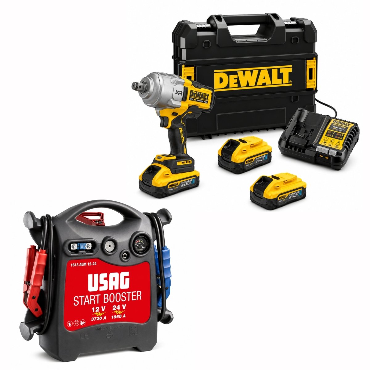 PROMO - AVVITATORE AD IMPULSI 3/4” 18 V XR - DEWALT + AVVIATORE PROFESSIONALE 12-24 V - USAG - Techservice