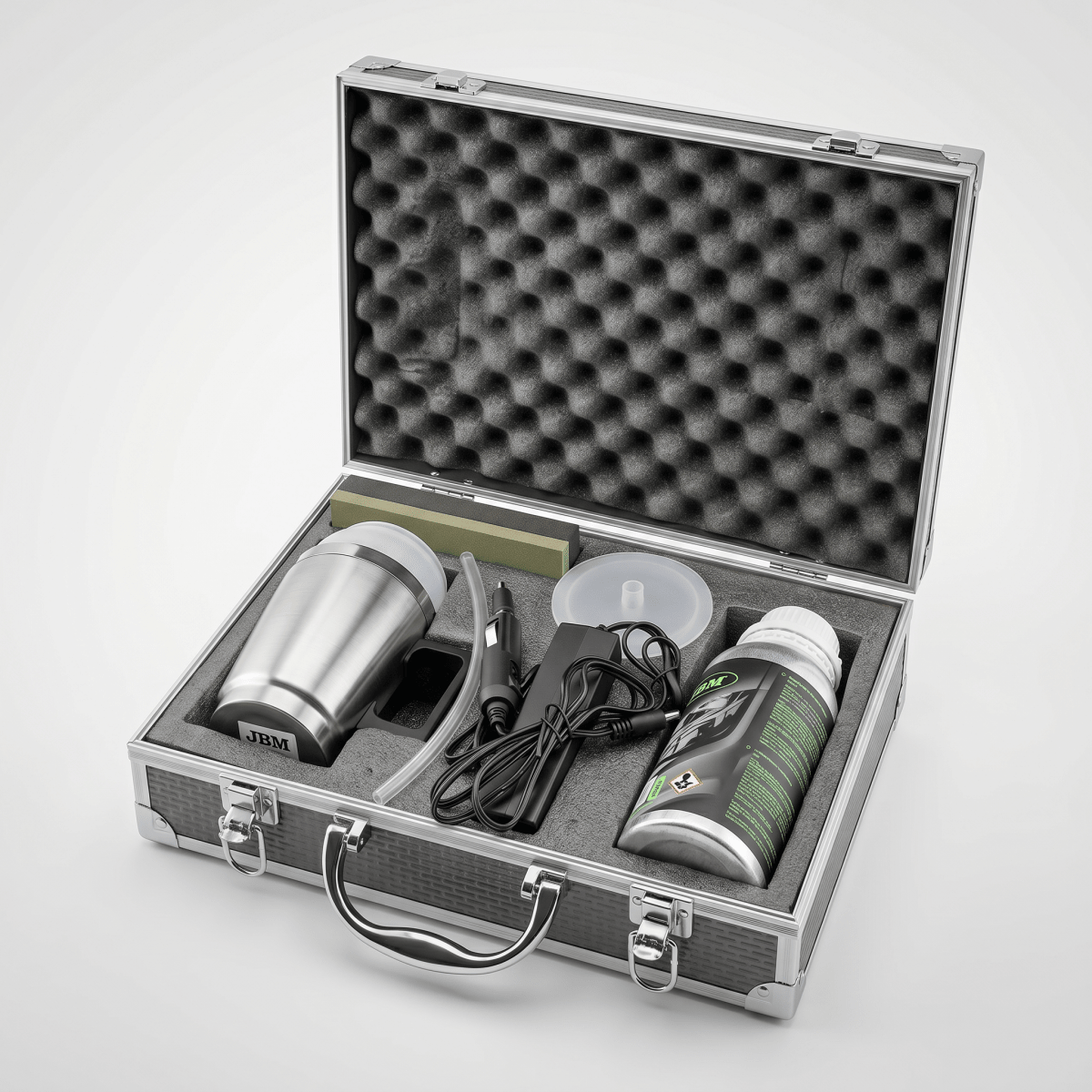 PROMO JBM - KIT DI RESTAURO FARI + RILEVATORE DI PERDITE + AVVITATORE A BATTERIA - Techservice
