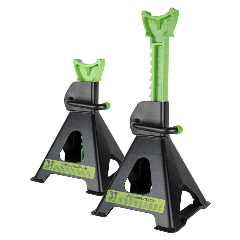 PROMO: MARTINETTO IDRAULICO A CARRELLO 3,5T + SET DI 2 CAVALLETTI DA 3T JBM - Techservice