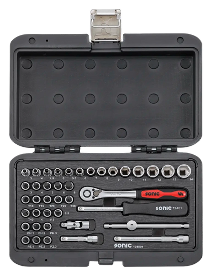 SONIC SET INSERTI BMCS 1/4" 40 PEZZI 104001 - Techservice
