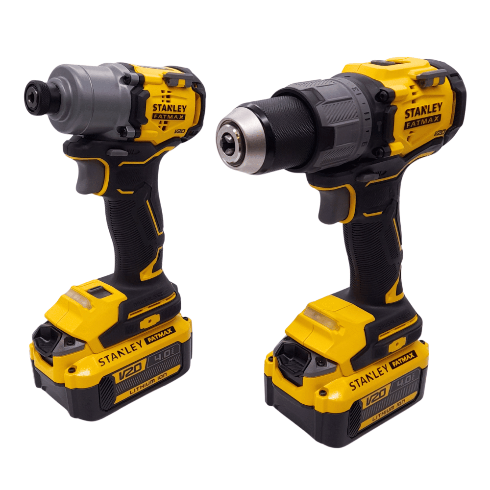 STANLEY - KIT TRAPANO AVVITATORE 18V + AVVITATORE AD IMPULSI 1/4” 18V CON VALIGETTA SFMCK211M2T-QW - Techservice
