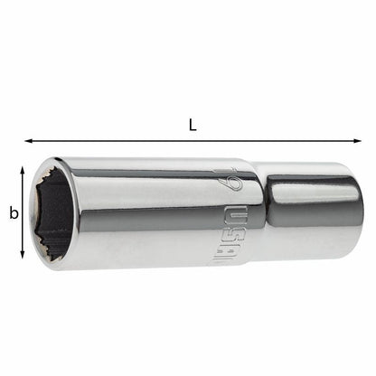 USAG - SERIE DI 12 CHIAVI A BUSSOLA CON BOCCA ESAGONALE SPECIALE X-GRIP | 235 1/2" XL/SE12 - Techservice